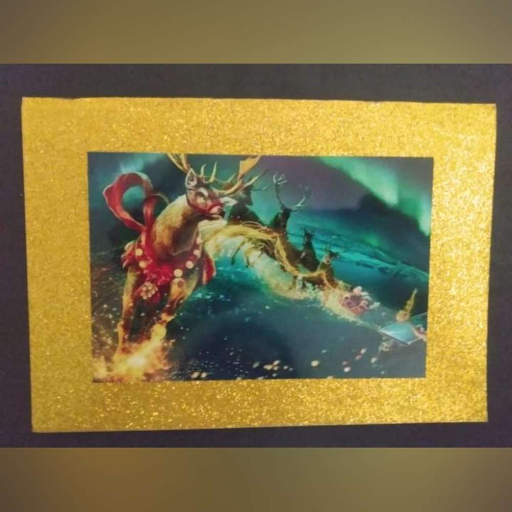 (3 diff) Christmas cards Glitter (choose one)